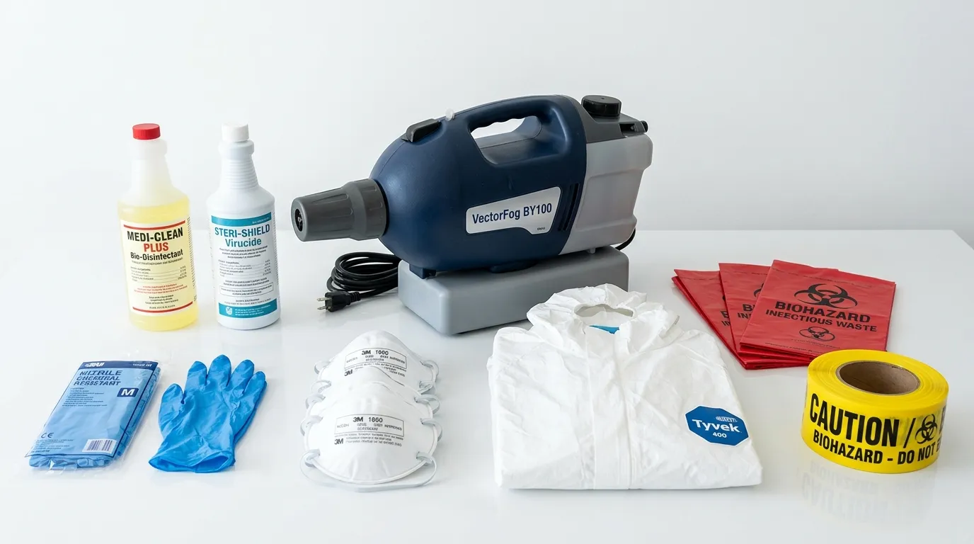 Professional biohazard remediation crew working in Royse City